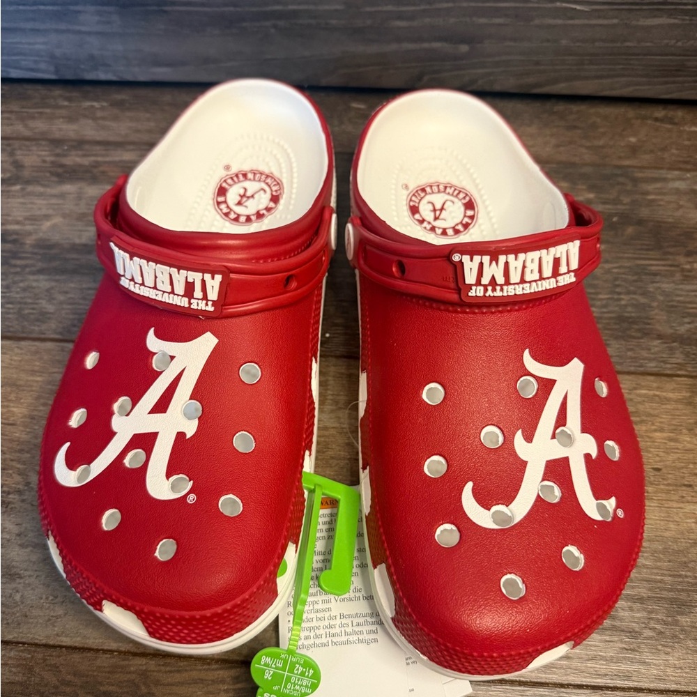 NIP Crocs University of Alabama Clogs Men's Size 8
Womens 10
New
